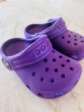 Kids Purple Crocs Classic Clogs Toddler Size